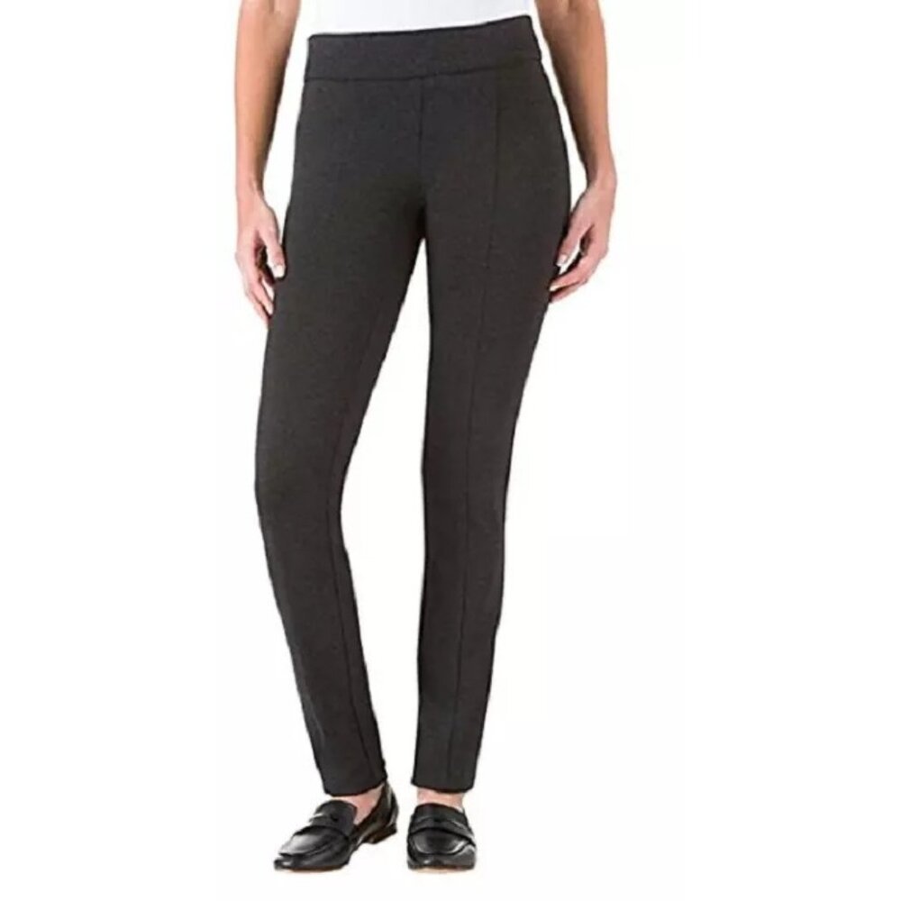 Hilary Radley Large Ponte Slim Leg Pull-on Stretch Pants Skinny Fit 30" Inseam